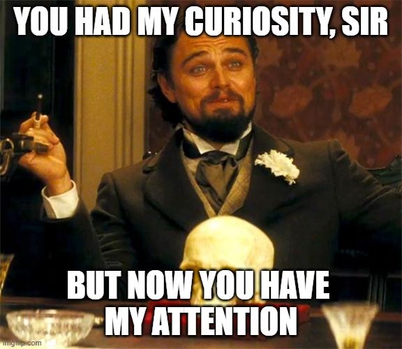 Meme from DJango Unchained (2012), featuring Calvin Candy and the words
