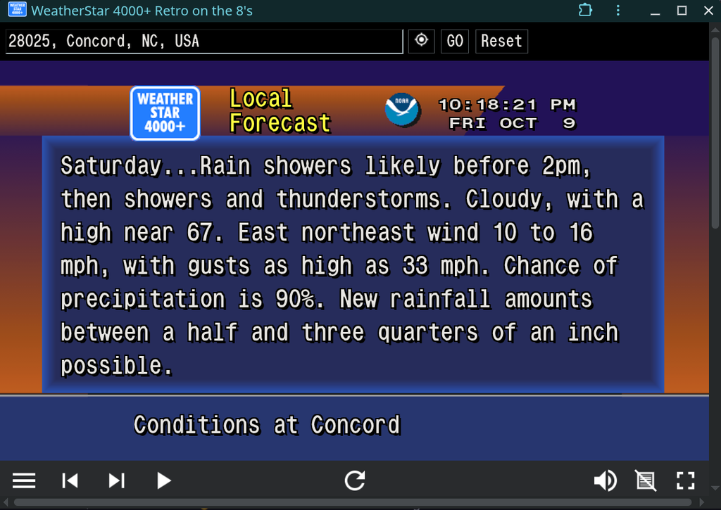 WeatherStar 4000+ - Forecast