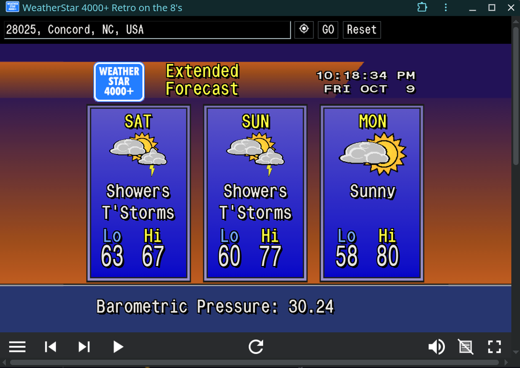 WeatherStar 4000+ - Extended Forecast